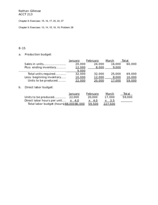 ACCT 213 cost accounting CH 8 9 week 5