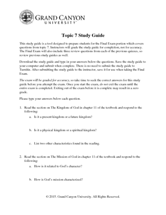 CWV 101 RS T7StudyGuide