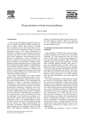 drug activation of brain reward pathway