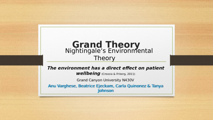 Grand Theory PowerPoint 1
