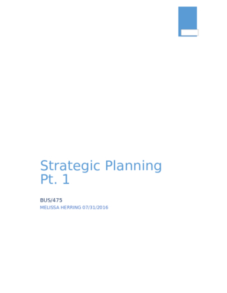 Strategic Plan week 2