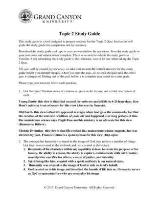 Topic2 Study guide