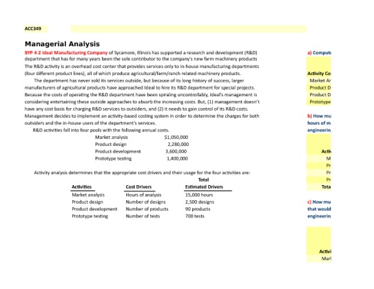 ACC 349 Week 3 Learning Team Assignment Case Study,Managerial Analysis...