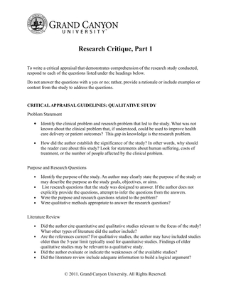 NRS433V.v10R Research Critique Part 1 Guidelines