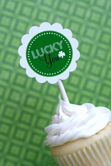 St Patrick's Day Cupcake Toppers
