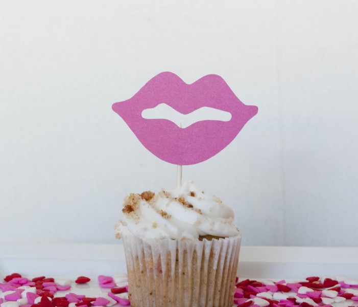 Lips Cupcake Topper