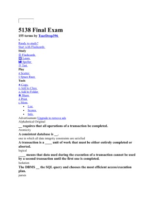 5138 Final Exam week 11
