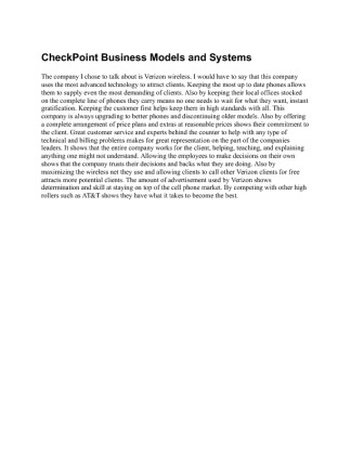 bus210 CheckPoint Business Models and Systems