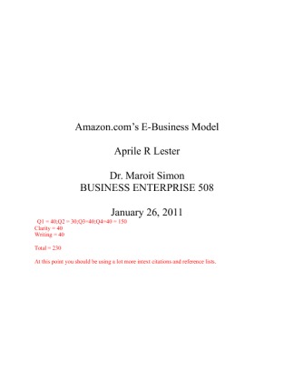 BUSINESS ENTERPRISE 508 Assignment 2