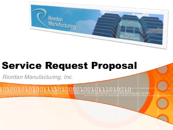 CIS 319 FINAL Riordan Manufacturing Service Request