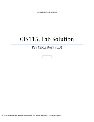cis115 week1 lab