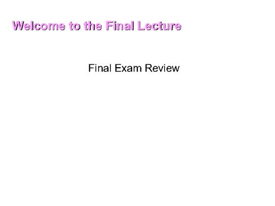 Econ 545 Week 7 LIve Lecture 2013