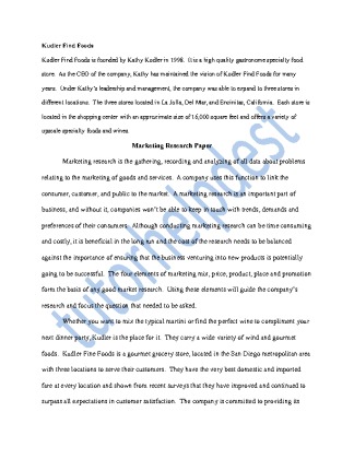 Marketing Research Paper