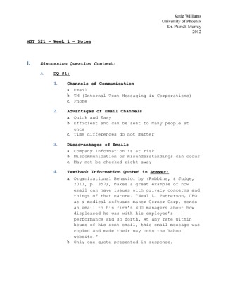 MGT 521   WK 1   Overview Notes (1)