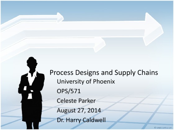 OPS571 WK 2 Process Designs and Supply Chains