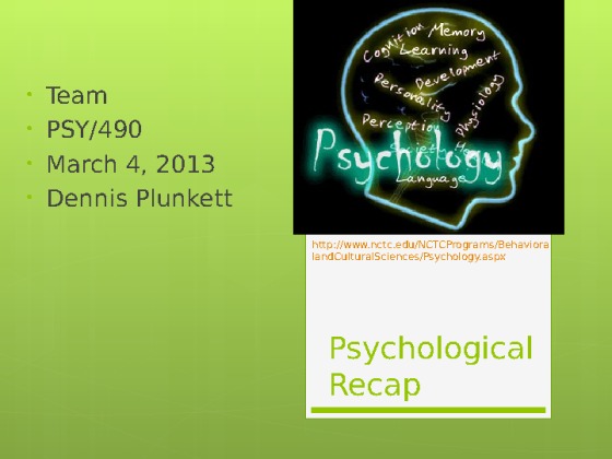 wK 5 Psychology Recap Presentation exter 3