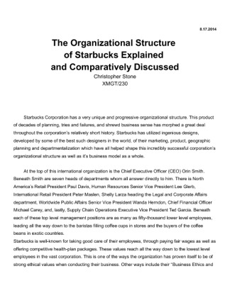 XMGT 230 Week 6 Organizational Structure Paper (1)