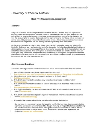 PSY410 r4 Week 5 Programmatic Assessment