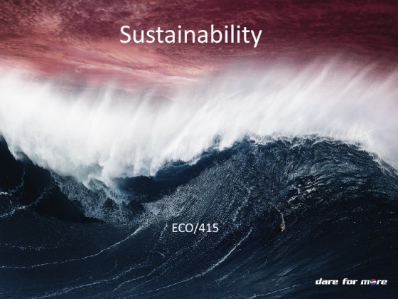 ECO 415 Week 5 Learning Team Instructions Sustainability Presentation