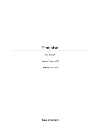Feminism Research Paper 25