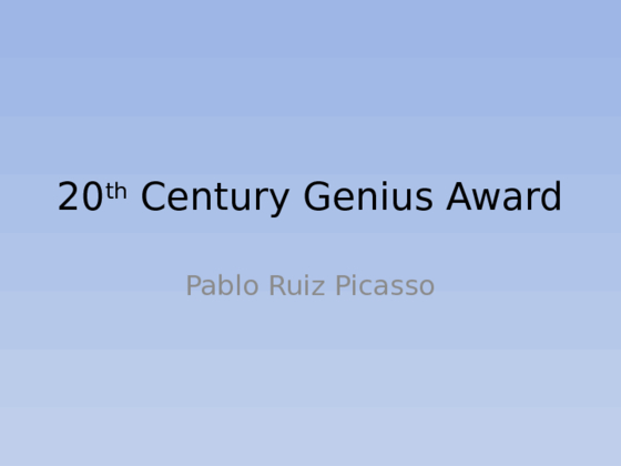 HUM 102 20th Century Genius Award Paper  Presentation