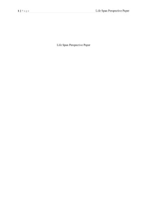 Life Span Perspective Paper 6