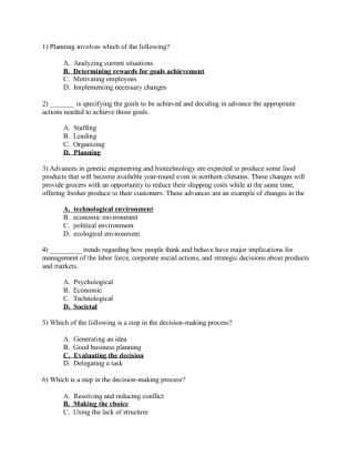 MGT 230 Final Study Guide