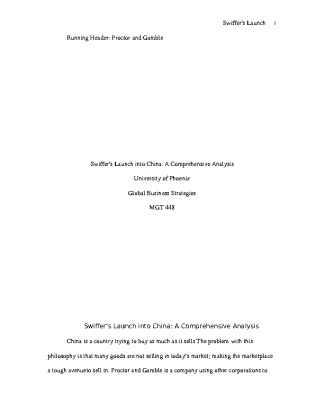 MGT 448 week 5 Learning Team Assignment Final Global Business Plan Paper