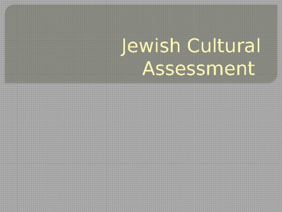 NUR 542 Week 3 Cultural Presentation (UOP Course)
