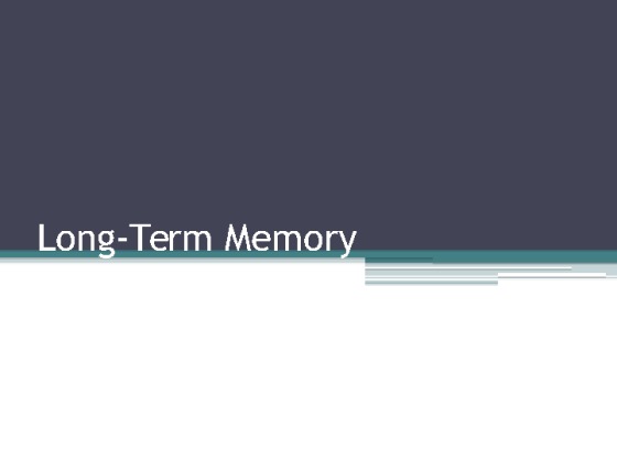 PSY 201 Week 3 Assignment Memory Presentation