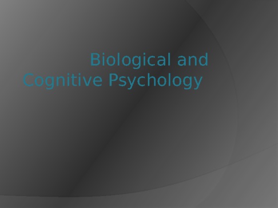 PSY 310 week 5 Learning Team Assignment Biological and Cognitive...