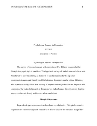 PSY 315 week 4 Learning team assignment Hypothesis Testing Paper on...