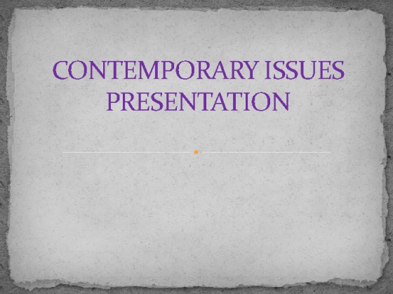 PSY 480 Week 5 Team Assignment Contemporary Issues Presentation