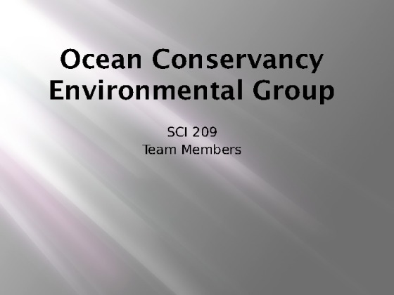 SCI 209 Week 3 Learning Team Assignment NOAA Activity Part Two Marine...