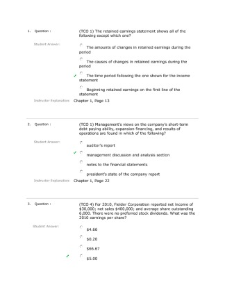ACCT 301 Week 4 Midterm Exam Set 2 (15 MCQ's)