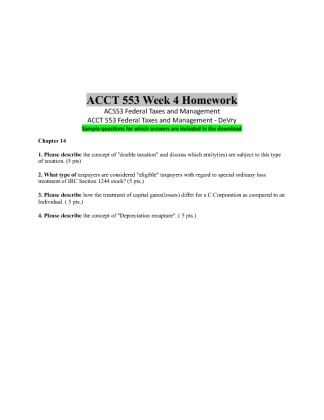 ACCT 553 Week 4 Homework