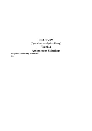BSOP 209 Week 2 Assignment Solutions