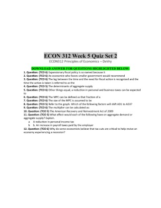 ECON 312 Week 5 Quiz Set 2