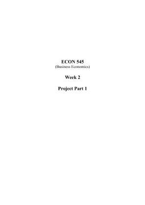 ECON 545 Week 2 Project Part 1