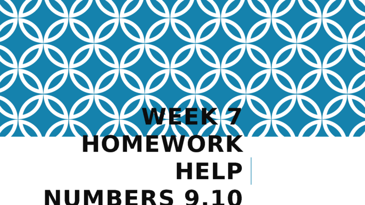 Math 221 Week 7 Homework Problems