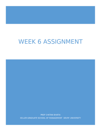 NETW 583 Week 6 Assignment; First Data (DeVry/Keller)