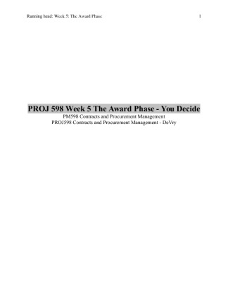 PROJ 598 Week 5 The Award Phase   You Decide