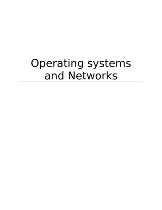 operating systems and technologies
