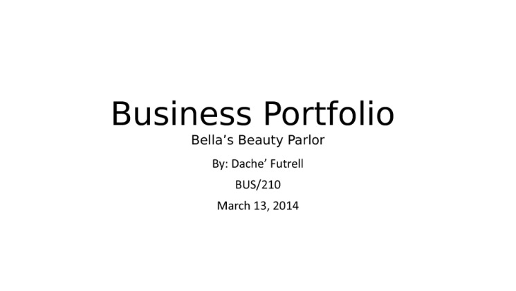 BUS210 Business Portfolio