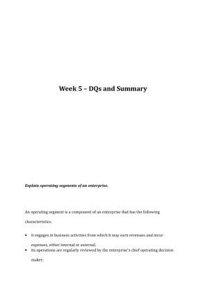ACC 541 Week 5 DQs and Summary 362913159