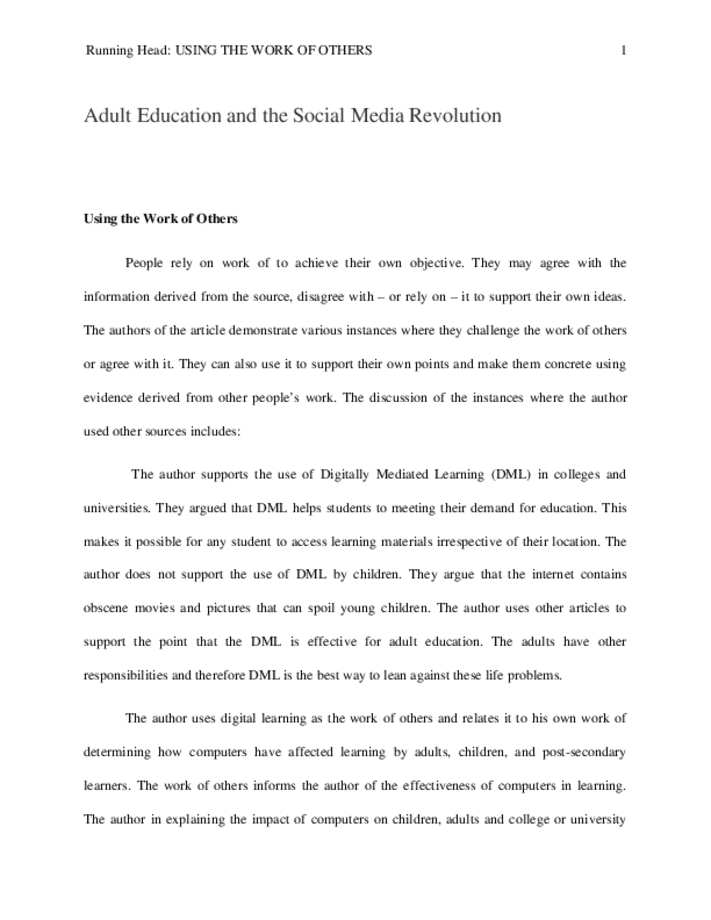 Adult Education and the Social Media Revolution