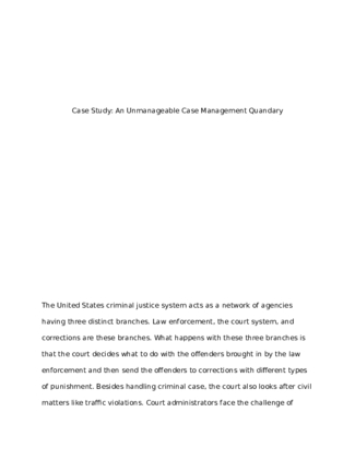 CJA 453 Case Study An Unmanageable Case Management Quandary 589905399