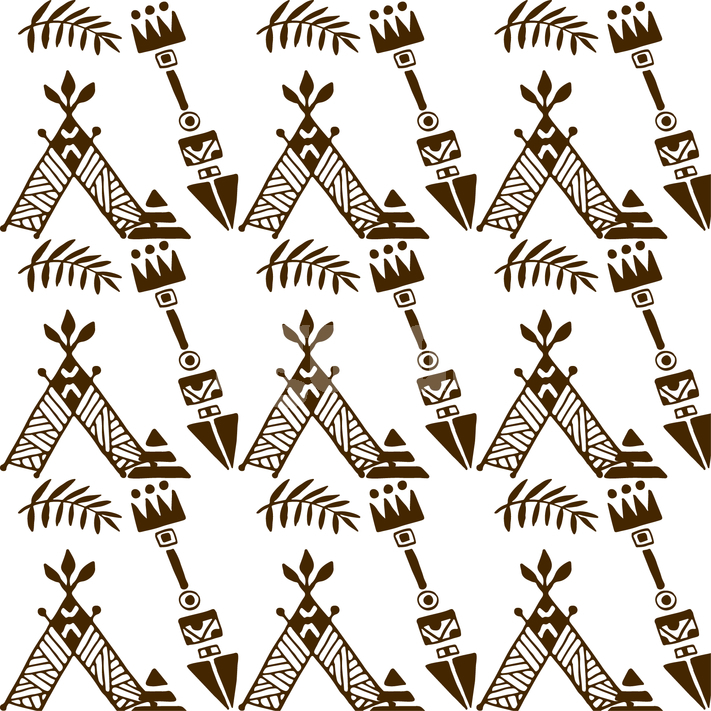 Beautiful Seamless Tribal Background Pattern