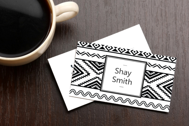 Business Card Black and White Design