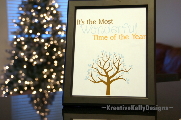 Most Wonderful Time of the Year Christmas Printable, Poster, Wall Art